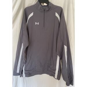Under Armour Coldgear 1/4 Zip Pullover Long Sleeve Gray Loose Fit Men's 2XL